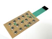 Copula de metal revestida de níquel 4 camadas Tactile Push Switch Com Autotex F150 Poliéster Overlay