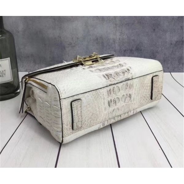 Exotic Genuine Crocodile Skin Woman Orange Purse Authentic Alligator Leather Lady Handbag Female Crossbody Shoulder Bag