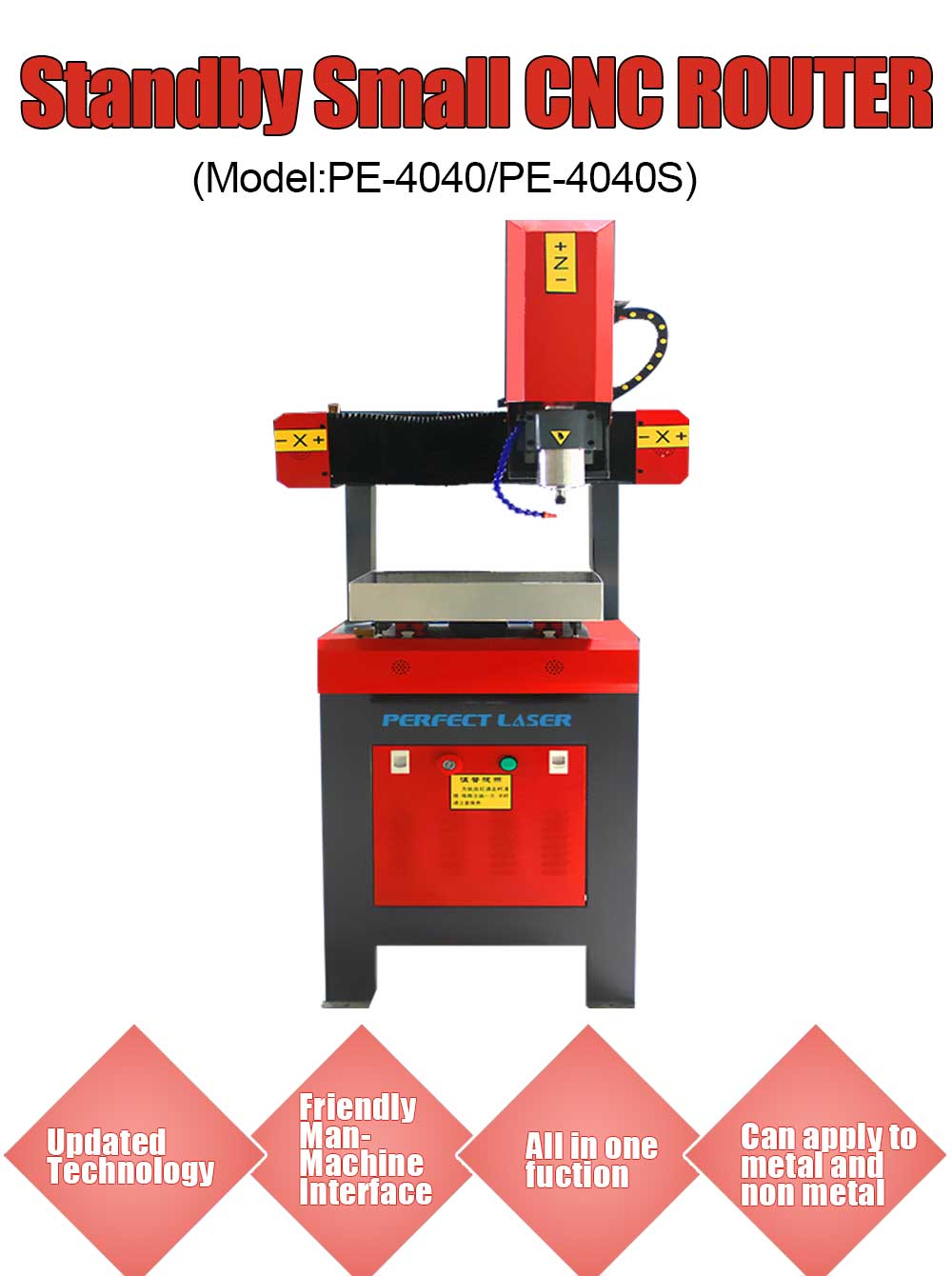 CE Standard 4040 Cnc Router Engraver Machine 3D Woodworking Single Axis Mini