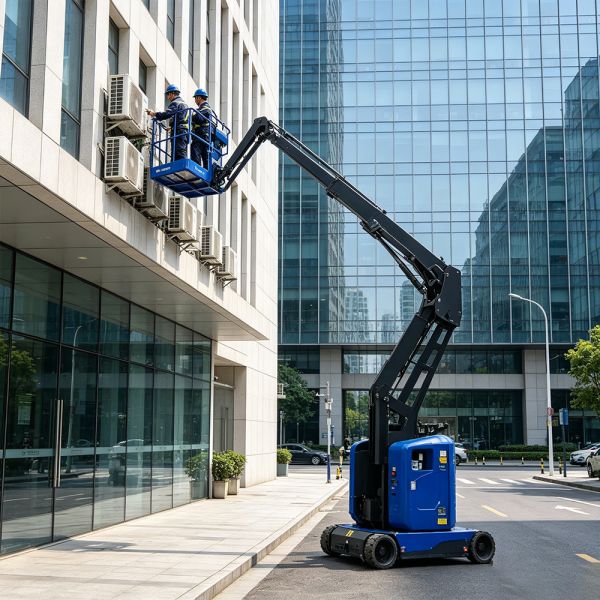 Gravel Terrain Electric Tracked Vertical Mast Lift Self Propelled 7m-10m Custom
