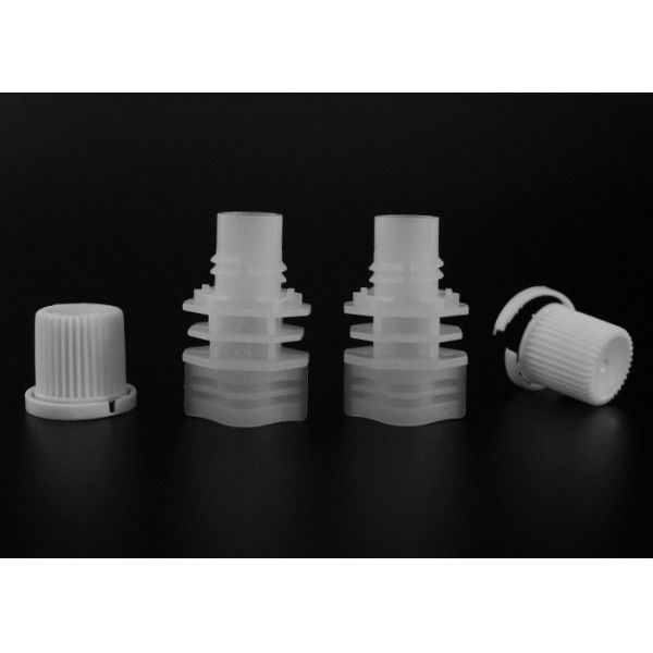 8.6mm White Anti Theft Plastic Spout Covers Top On Puree Juice Pouch Bag