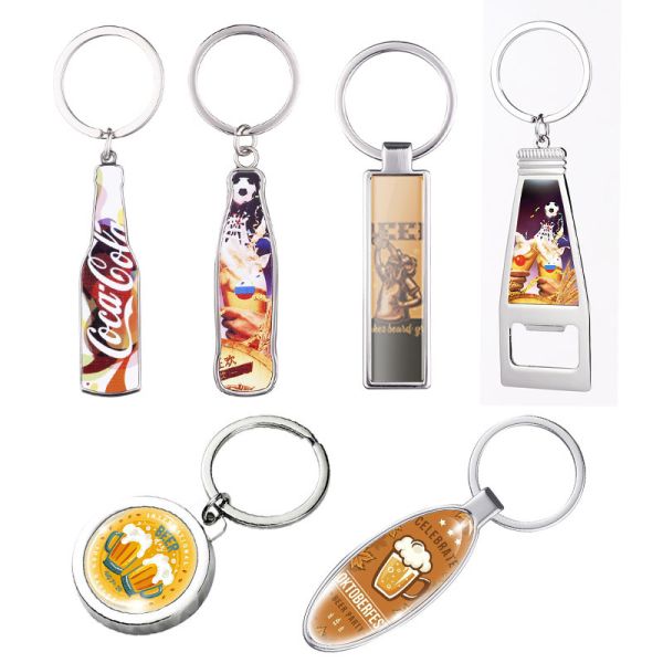 Custom Metal Beer Bottle Opener Sublimation Blank Bottle Opener Keychain