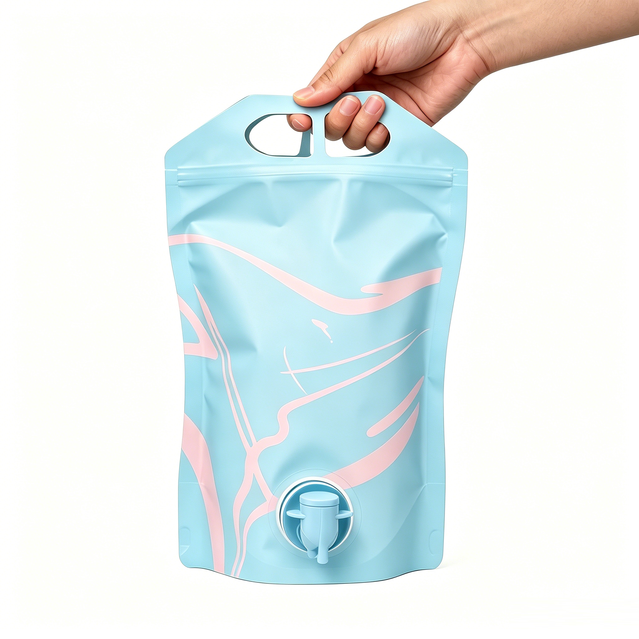 Portable Liquid Soft Packaging Bags With Dispensing Valve | Custom Printed Stand Up Spout Pouches For Wine, Beverage, Syrup & Bulk Liquid OEM