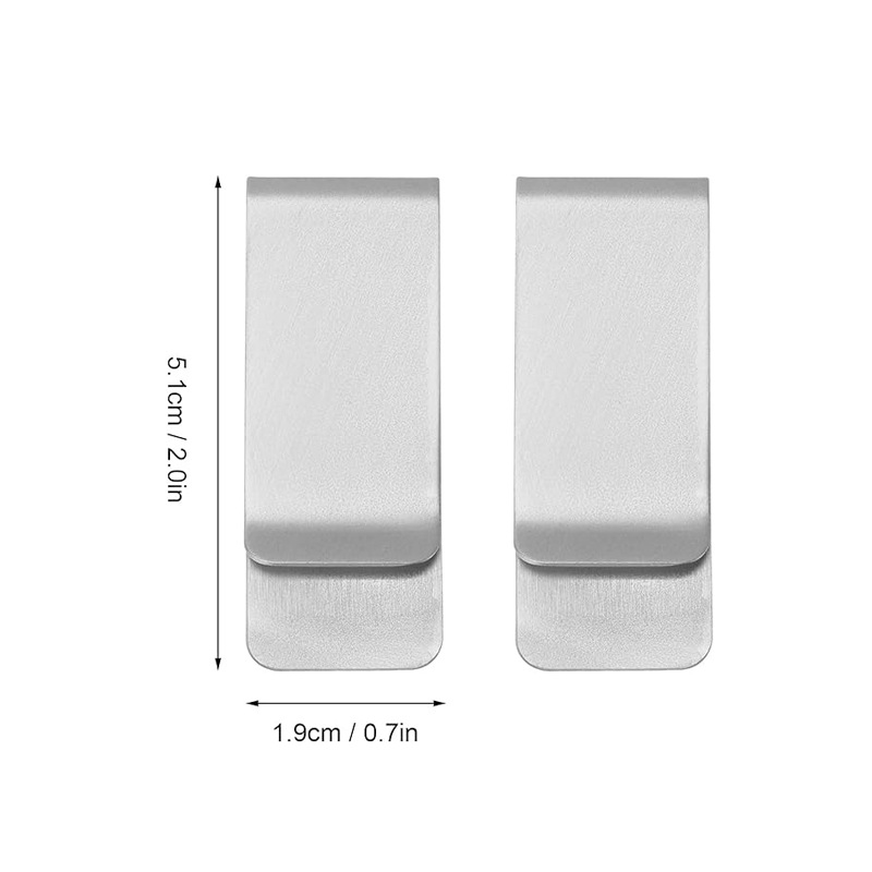 Quick Delivery Custom Logo Luxury Personalized Engraving Blank Stainless Steel Metal Money Clip for Men