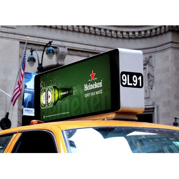 Great Waterproof Outdoor Fixed LED Display Moving Text Advertising Taxi Top Screen