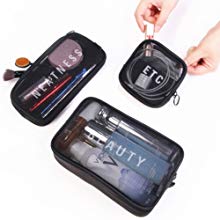 Portable Waterproof Travel Makeup Organizer Bags,Mesh Transparent Design Toiletry Bag for Women Toiletry Bag Makeup Bag