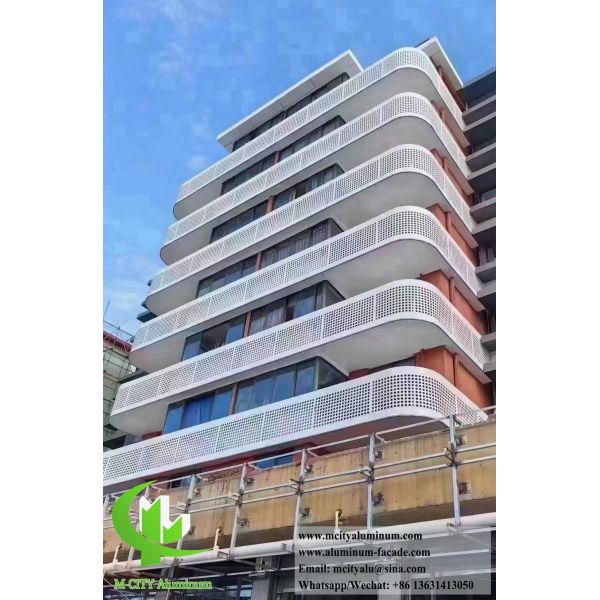 Façades métalliques Panneau de revêtement solide en aluminium Décoration extérieure des murs