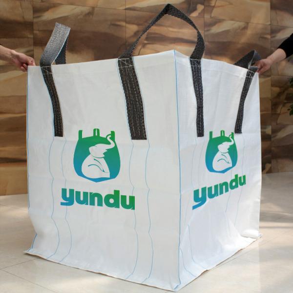 FIBC White 50x80cm 1Ton Jumbo Bags Big Grain Bags For Transport Packing