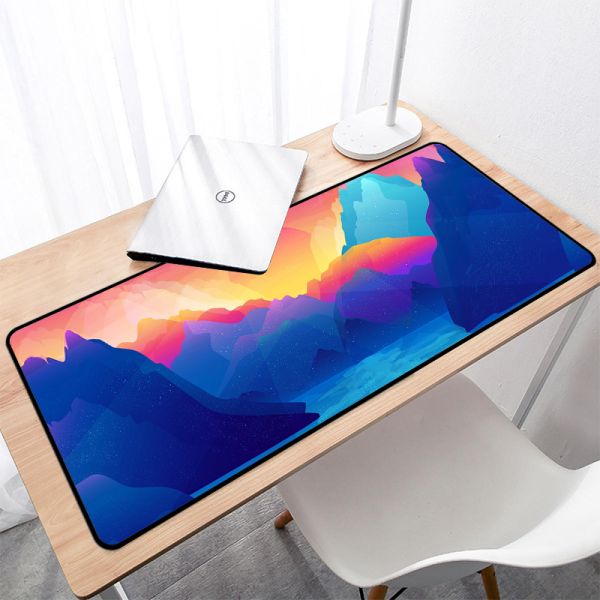 Custom Full Colour Design Print XL Polyester Fabric Gaming Mouse Pad with Rubber Base