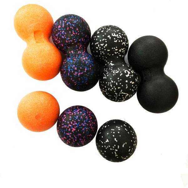 16 X 24cm Mini EPP Foam Massage Balls Peanut Roller For Back Black