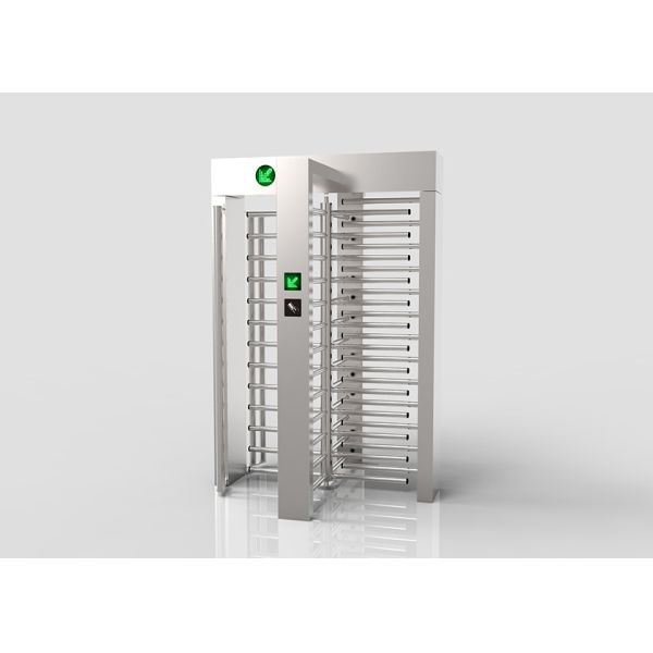 90 Degree Rotating Bi-directional Full Height Turnstile with Biometric Fingerprint RFID Card Reader and SS304 Frame