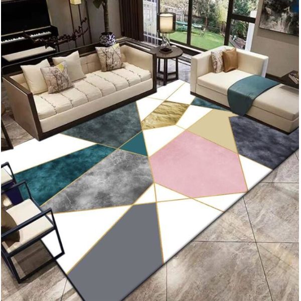 Rectangle Polyester Fiber Living Room Floor Carpets Household Absorption Bedroom Sofa
