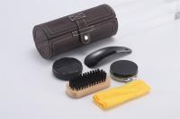 Ensemble de kit de polissage de chaussures de voyage Boîte de nettoyage pour hommes Ensemble de polissage de chaussures pour hommes
