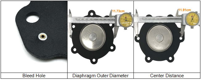DB112/G Diaphragm Pulse Jet Valve Repair Kit For VNP/VEM212 VNP/VEM312 VNP/VEM412