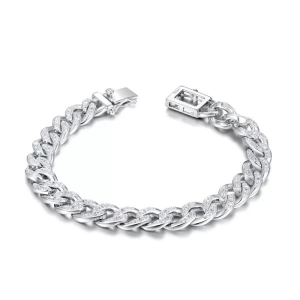 7.05g Hip Hop Bling Bracelets Letter Diamond Couple