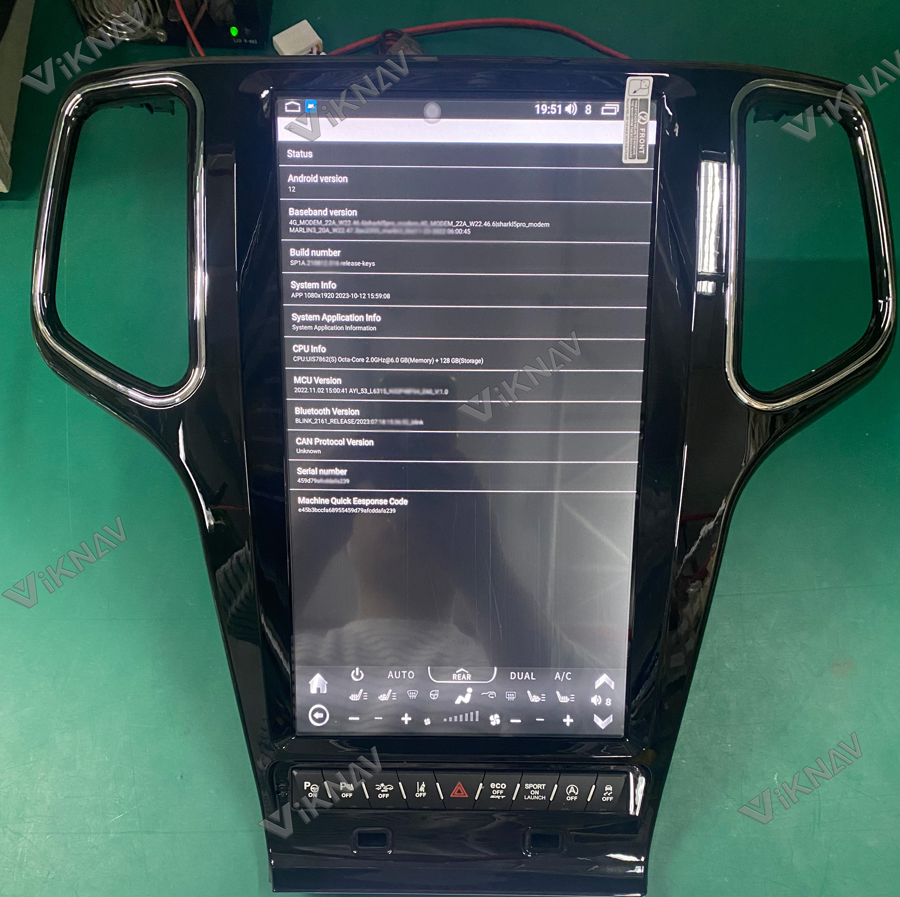 Авторадио для Jeep Grand Cherokee (2014-2019) 14,4 дюйма Android 13 Авто стерео GPS навигация беспроводная Carplay