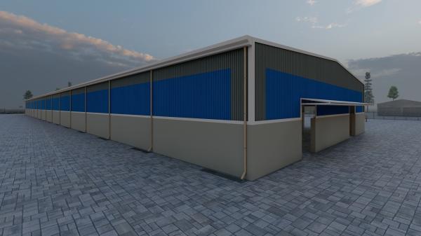 Metal Hot Rolled Steel Structure Building For Glass Production Workshop