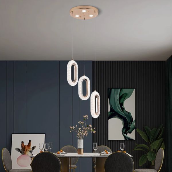 Nordic light luxury living room restaurant entrance chandelier high-end creative bedroom lamp led chandelier full set of home lighting