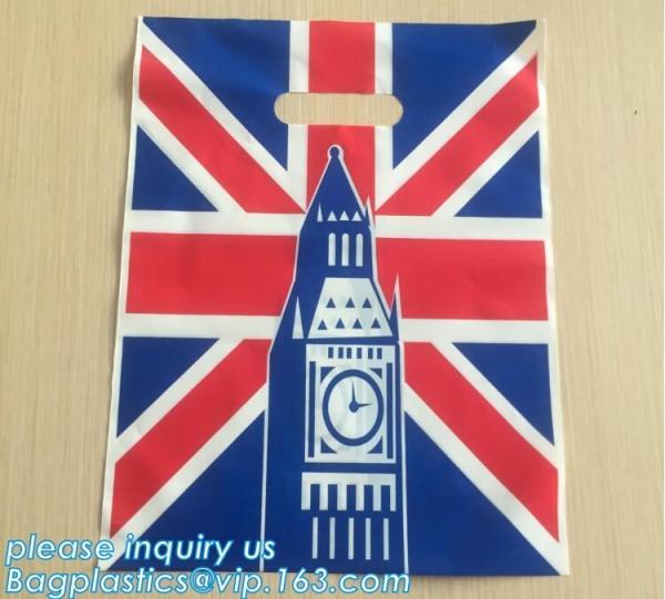 Bio Eco Custom printed HDPE plastic Eco-friendly carrier shopping bag /soft loop handle bag with printing for shopping
