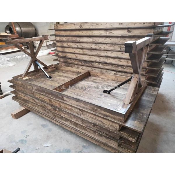 Banquet Hotel Home Wooden Folding Farm Table with Solid Pine Wood