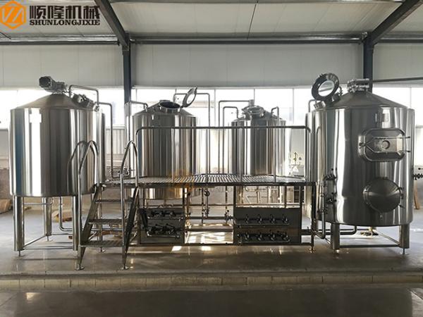 2000 Liter Beer Brewing System , Stainless Steel Beer Making System PLC Avaiable
