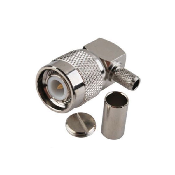 TNC male right angle RF connector with 0~3GHz frequency and clamp type for RG58 RG6 LMR400