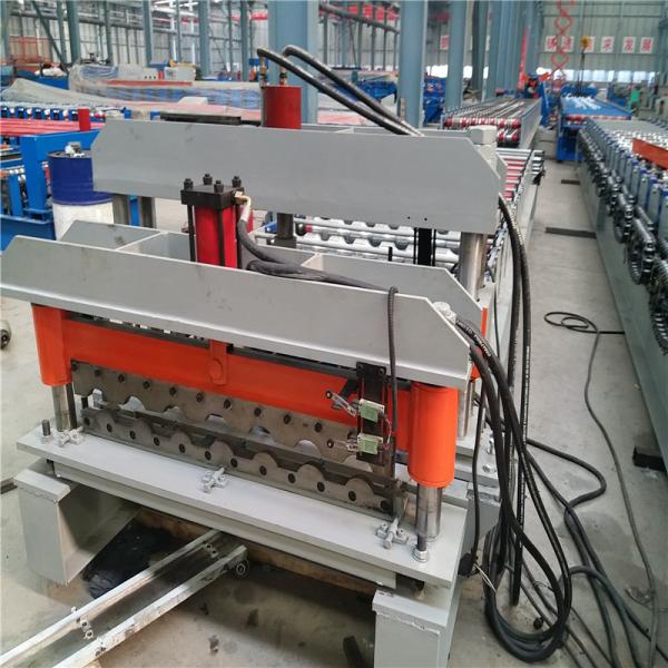 Hydraulic Wave Roof Glazed Tile Roll Forming Machine / Roll Form Equipment