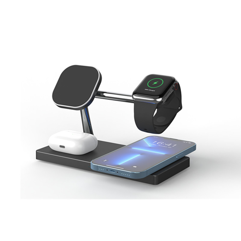 380г Многофункциональное беспроводное зарядное устройство 15 Вт быстрое белое или черное с ночным светом 2 Вт