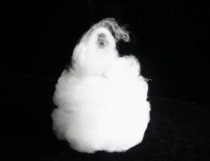 Fibre de nylon 6 blanc brut recyclée