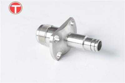 Cnc SS304 que faz à máquina a placa de aço inoxidável que forja o conector fazendo à máquina das peças do Cnc