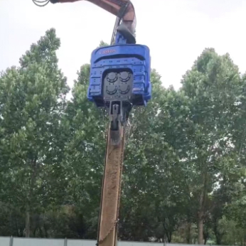 Four Eccentric Pile Driver | High Frequency Vibration Output & Self Lubricating Bearing Low Maintenance For 48–52 Ton Excavators