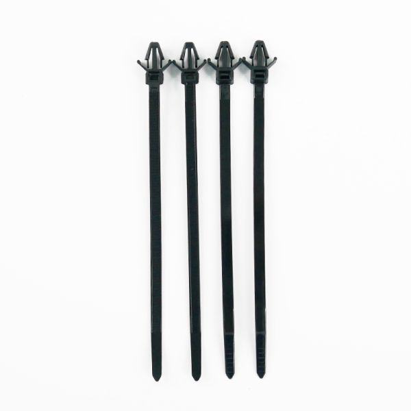 High Quality 4.6*190 Black Nylon Push Mount Ties PVC Cable Tie Sizes Strap Zip Ties