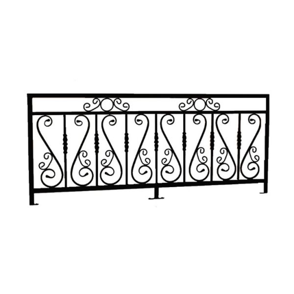 Powder Coated Cast Iron Decor Outdoor Terrace / Villa Cast Iron Fence