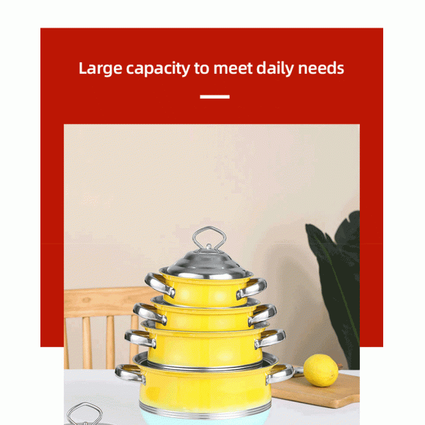 Cookware размера фабрики оптовый различный установил нержавеющую сталь 5PCS изготовленных на заказ баков оптовую варя набор бака