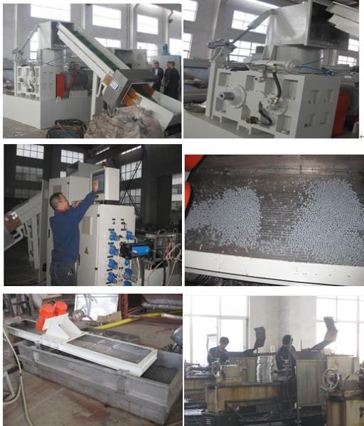 Film Pelletizing Waste Polythene Recycling Machine , Plastic Agglomerator Machine