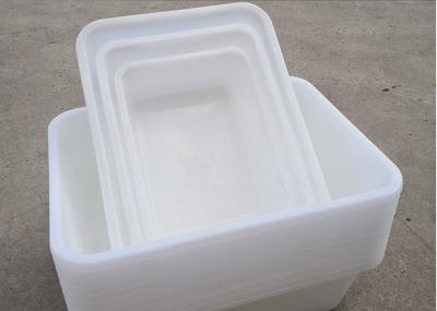 Caixa de armazenamento de churrasqueira de plástico retangular branco do supermercado