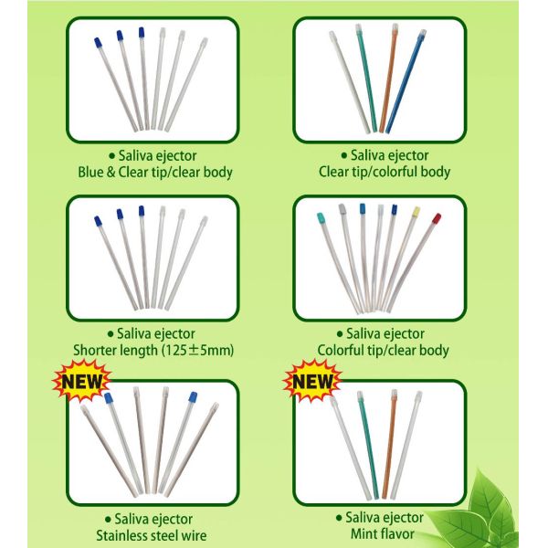 High Speed Disposable Dental Saliva Ejector For Home Use Detachable Suction Tip PVC Saliva Aspirator Tip Surgical Tube