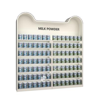 Gabinete de exhibición de leche en polvo con forma de orejas de gato para estantería de tienda de maternidad y diseño de tienda para mamás y bebés