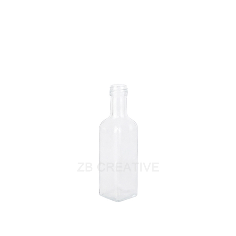 100ml Mini Marasca Square Glass Bottle Screw Cap Olive Oil Container 125g 6643S