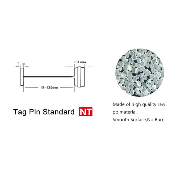 PP Plastic Tag Pins ,  25mm Plastic Tag Gun Fasteners