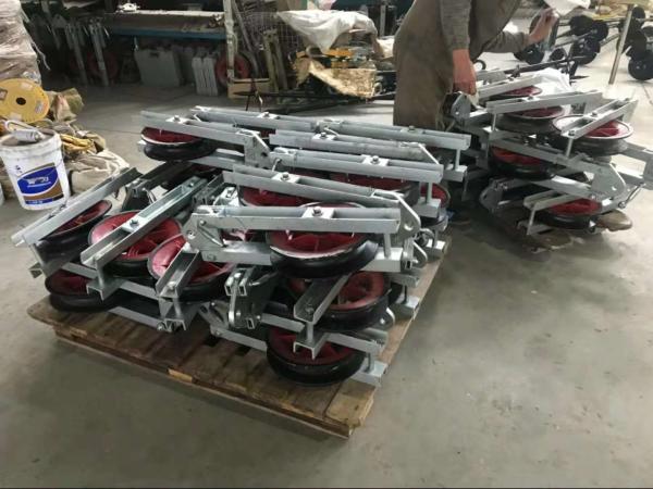50 - 300KN Capacity Wire Stringing Blocks For Conductor High Speed Turning Block