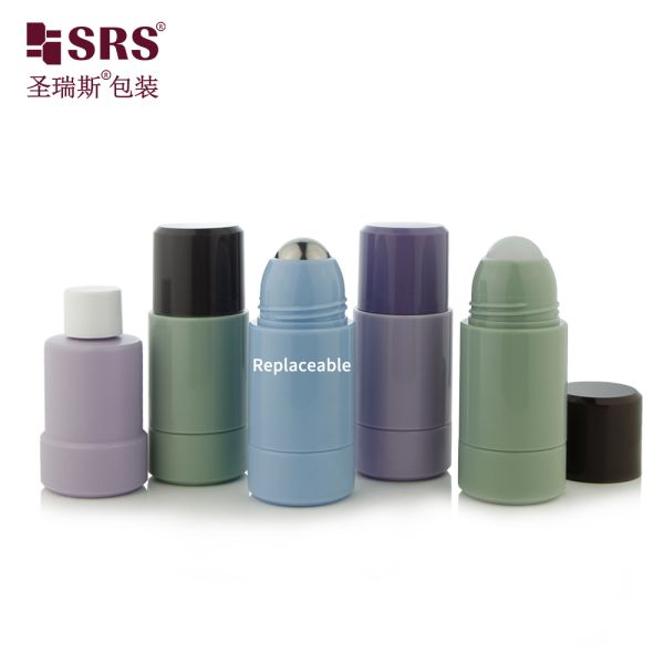 Plastic Empty Roll On Bottle Cosmetic Packaging Skin Care Container 50ML