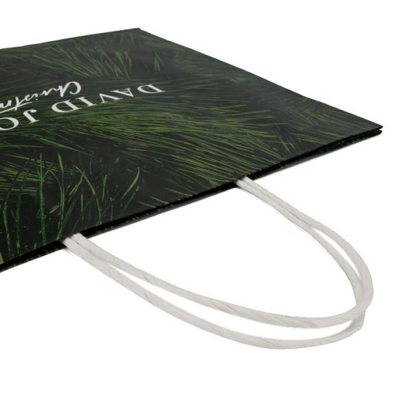 Clothing And Footwear Recycled Kraft Paper Bag J Cut Twisted Handle Paper Bags