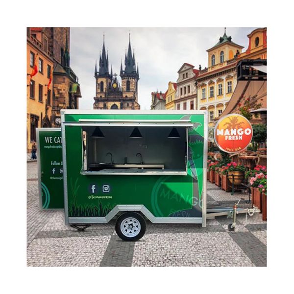 Galvanized Mobile Food Truck Trailer with 110V/220V/380V Voltage and Wheat Material