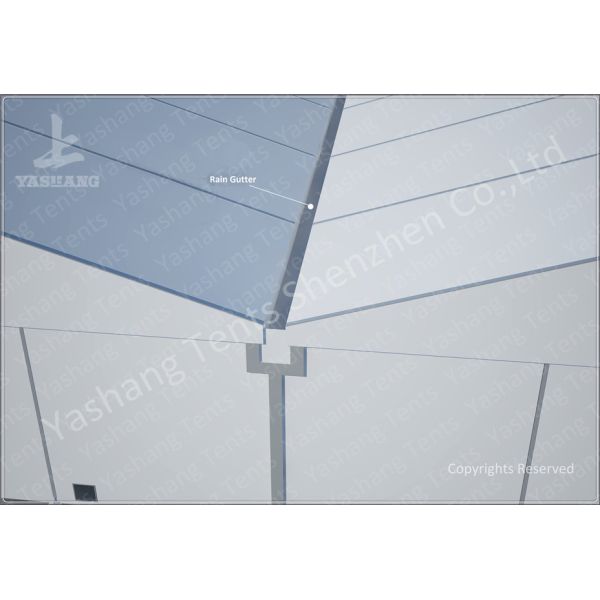 Emergency Industrial Marquee Outdoor Warehouse Tents Complex With Fabric Rain Gutter