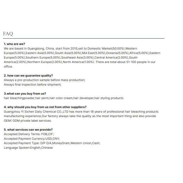 Polvo de blanqueamiento de cabello personalizable para salón con servicios de marca privada