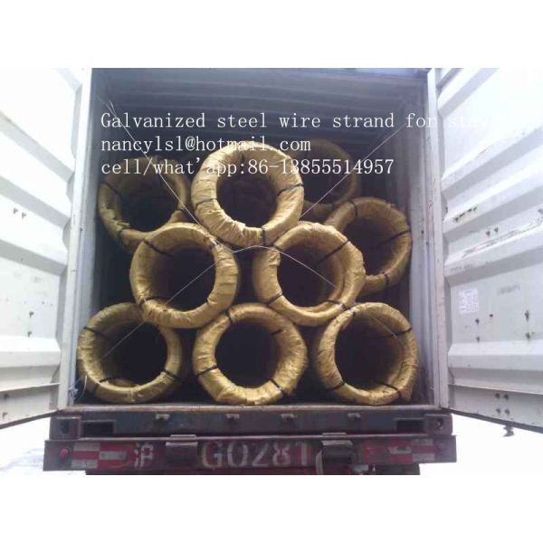 Высокий растяжимый гальванизированный стальной кабель, размер оттяжки антенны 1.0мм-4.8мм стренги моста основной