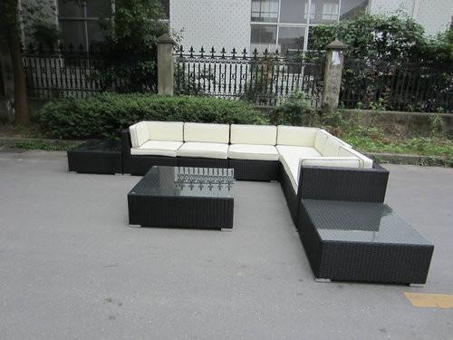 Patio Outdoor Rattan Sofa , UV Resistant Contemporary Corner Sofa