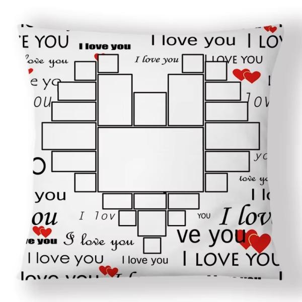 Sublimation Textiles DIY I Love You Pillow Case Wholesale Sublimation Pillow Covers