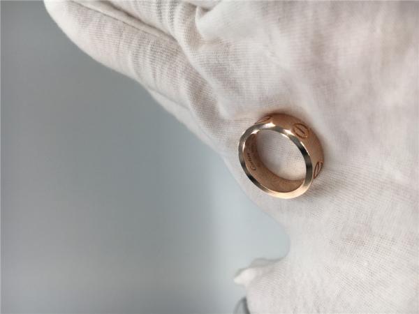 Anel de noivado do amor das mulheres, casamento Rose Gold Ring